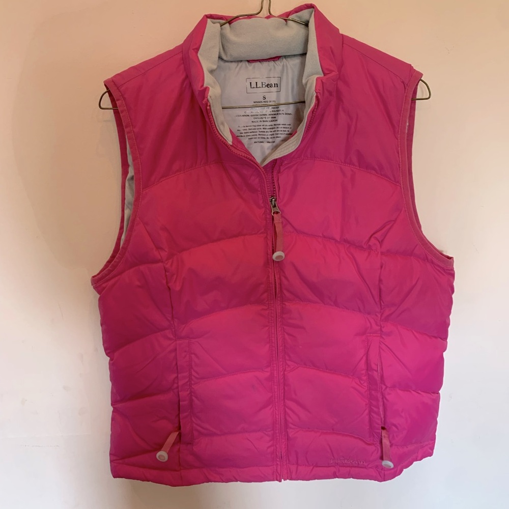 L.L. Bean pink puffer vest